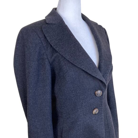 Escada Sz 36 Vintage Cashmere Blazer Single Breasted Tailored Classic Feminine - Picture 3 of 16